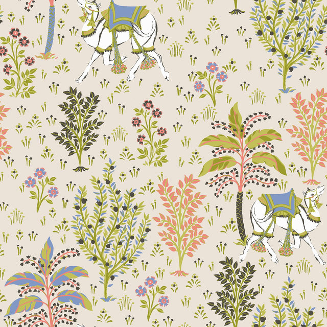 York Linen Camel's Courtyard Peel & Stick Wallpaper
