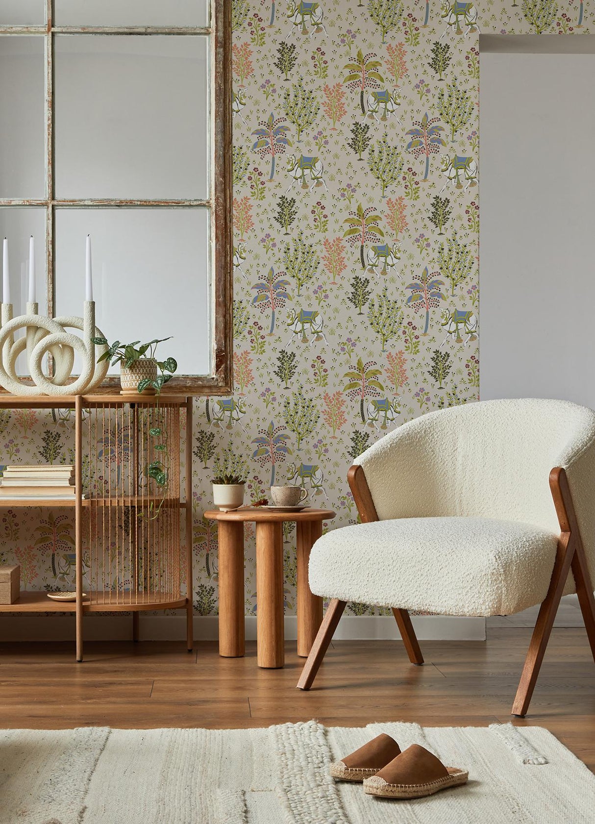 York Linen Camel's Courtyard Peel & Stick Wallpaper