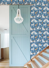 York Cerulean Good Dog Peel & Stick Wallpaper