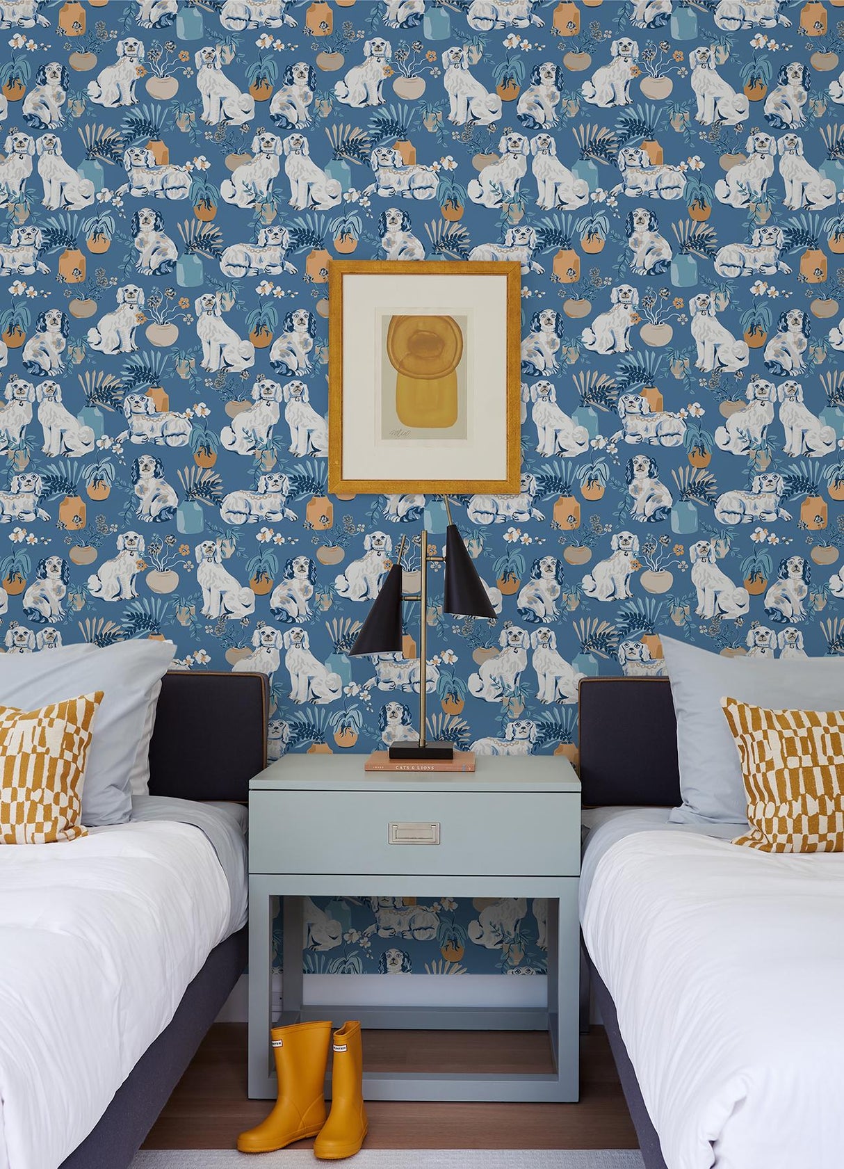 York Cerulean Good Dog Peel & Stick Wallpaper