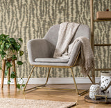 York Hartmann Brown Stripe Texture Wallpaper