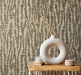 York Hartmann Brown Stripe Texture Wallpaper