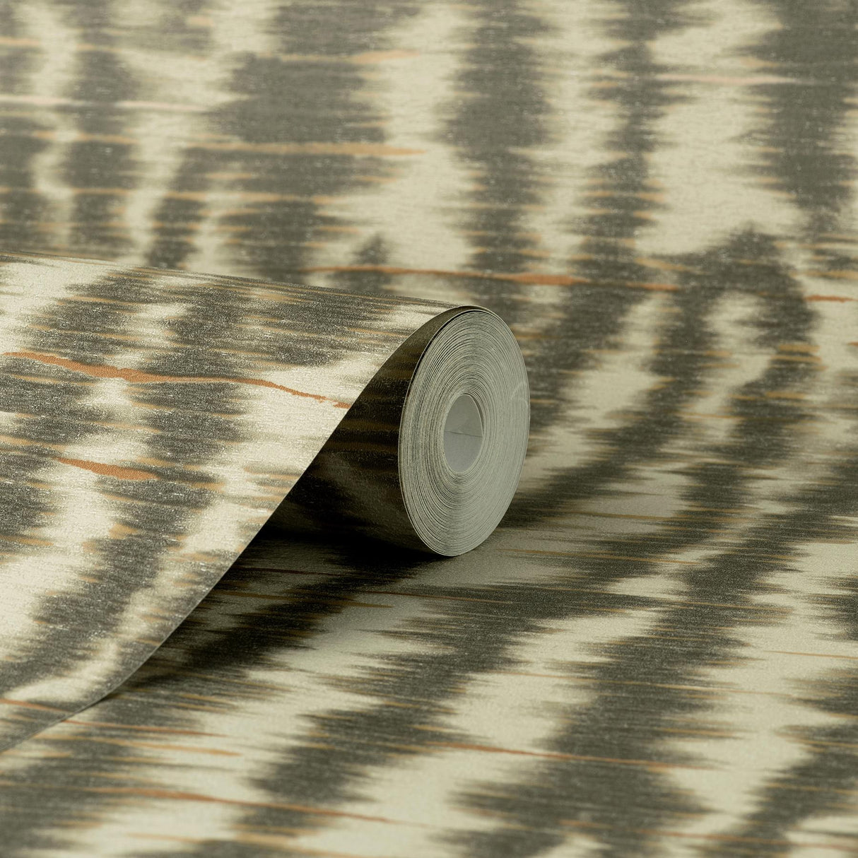 York Hartmann Brown Stripe Texture Wallpaper
