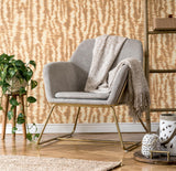 York Hartmann Rust Stripe Texture Wallpaper