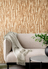 York Hartmann Rust Stripe Texture Wallpaper