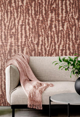 York Hartmann Burgundy Stripe Texture Wallpaper