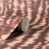 York Hartmann Burgundy Stripe Texture Wallpaper