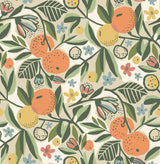 York Ochre Clementine Garden Peel & Stick Wallpaper