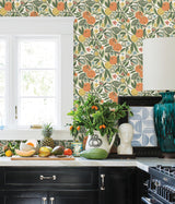 York Ochre Clementine Garden Peel & Stick Wallpaper