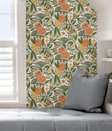 York Ochre Clementine Garden Peel & Stick Wallpaper