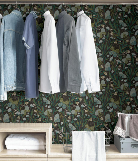 York Chocolate Papillon Flutter Peel & Stick Wallpaper