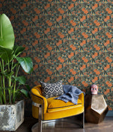 York Teal Clementine Garden Peel & Stick Wallpaper