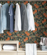 York Teal Clementine Garden Peel & Stick Wallpaper
