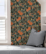 York Teal Clementine Garden Peel & Stick Wallpaper