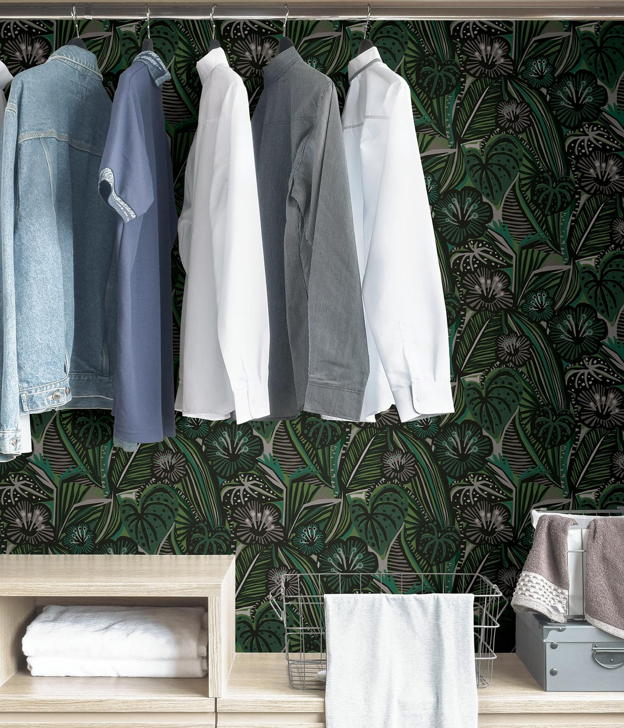 York Greens Lotusland Peel & Stick Wallpaper