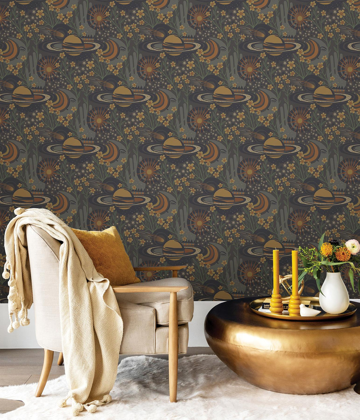 York Smoke Ethereal Cosmos Peel & Stick Wallpaper