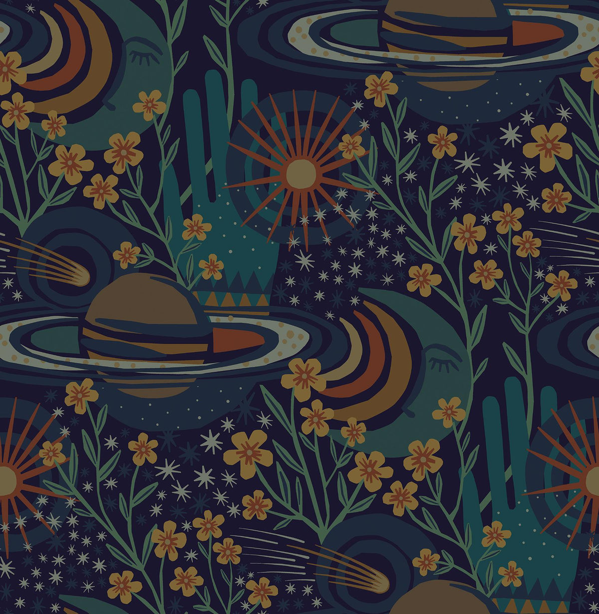 York Navy Ethereal Cosmos Peel & Stick Wallpaper