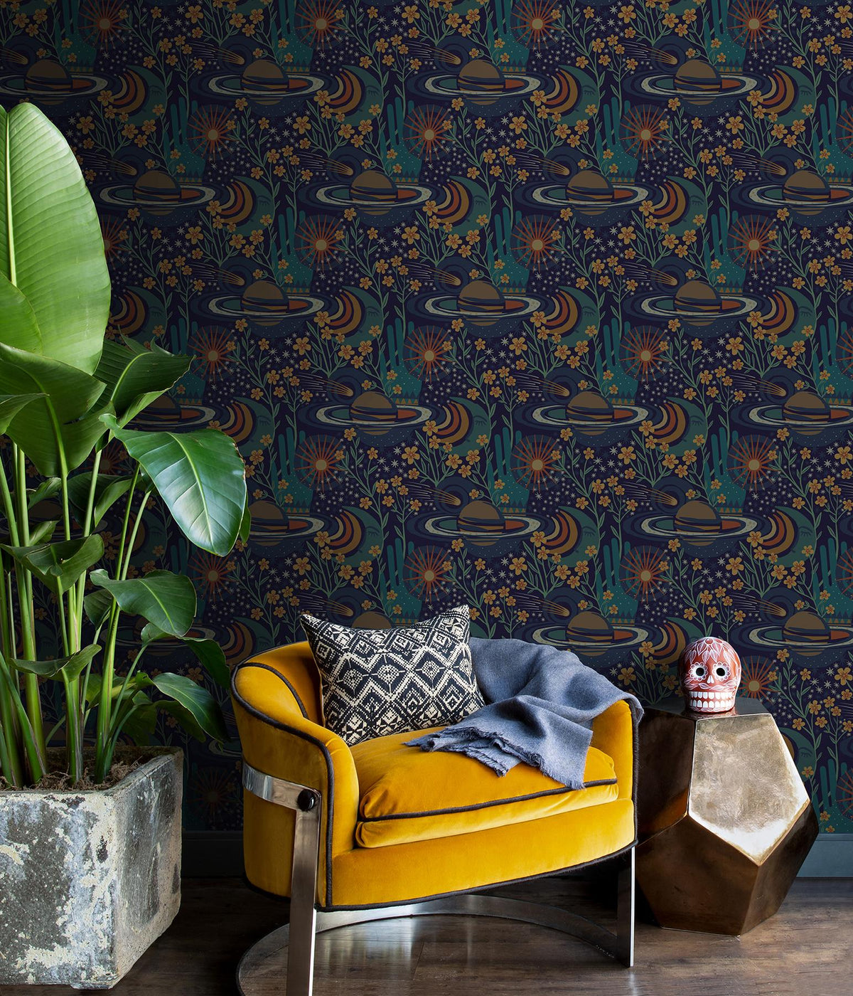 York Navy Ethereal Cosmos Peel & Stick Wallpaper