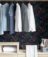 York Navy Ethereal Cosmos Peel & Stick Wallpaper