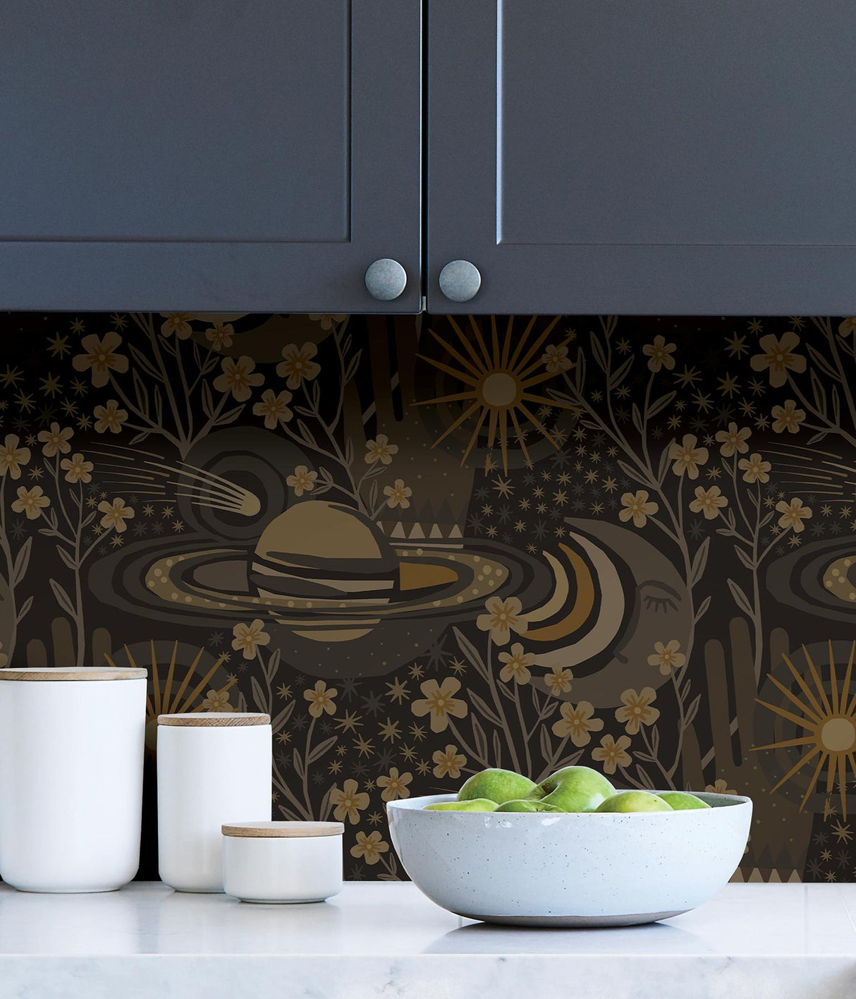York Black Ethereal Cosmos Peel & Stick Wallpaper