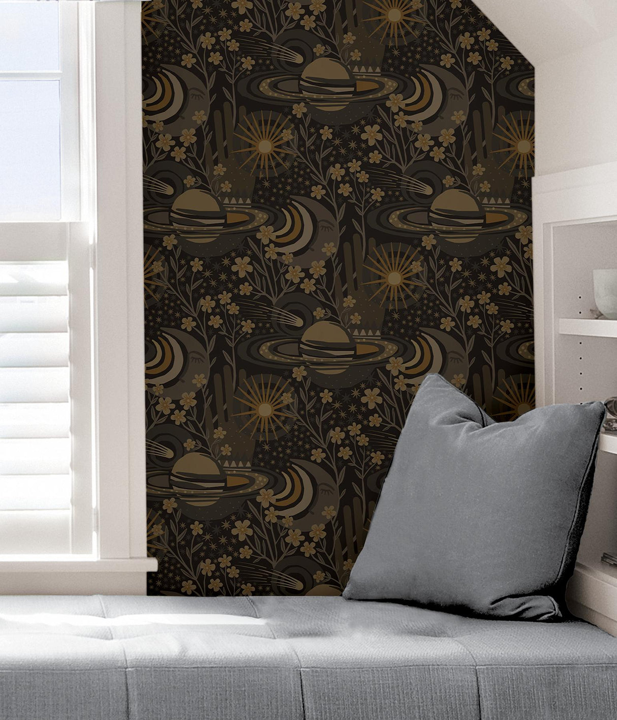 York Black Ethereal Cosmos Peel & Stick Wallpaper