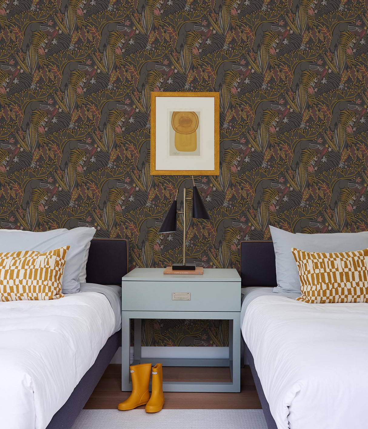 York Gold Cranberry Poise Peel & Stick Wallpaper
