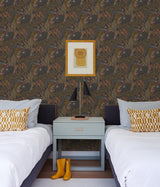 York Gold Cranberry Poise Peel & Stick Wallpaper