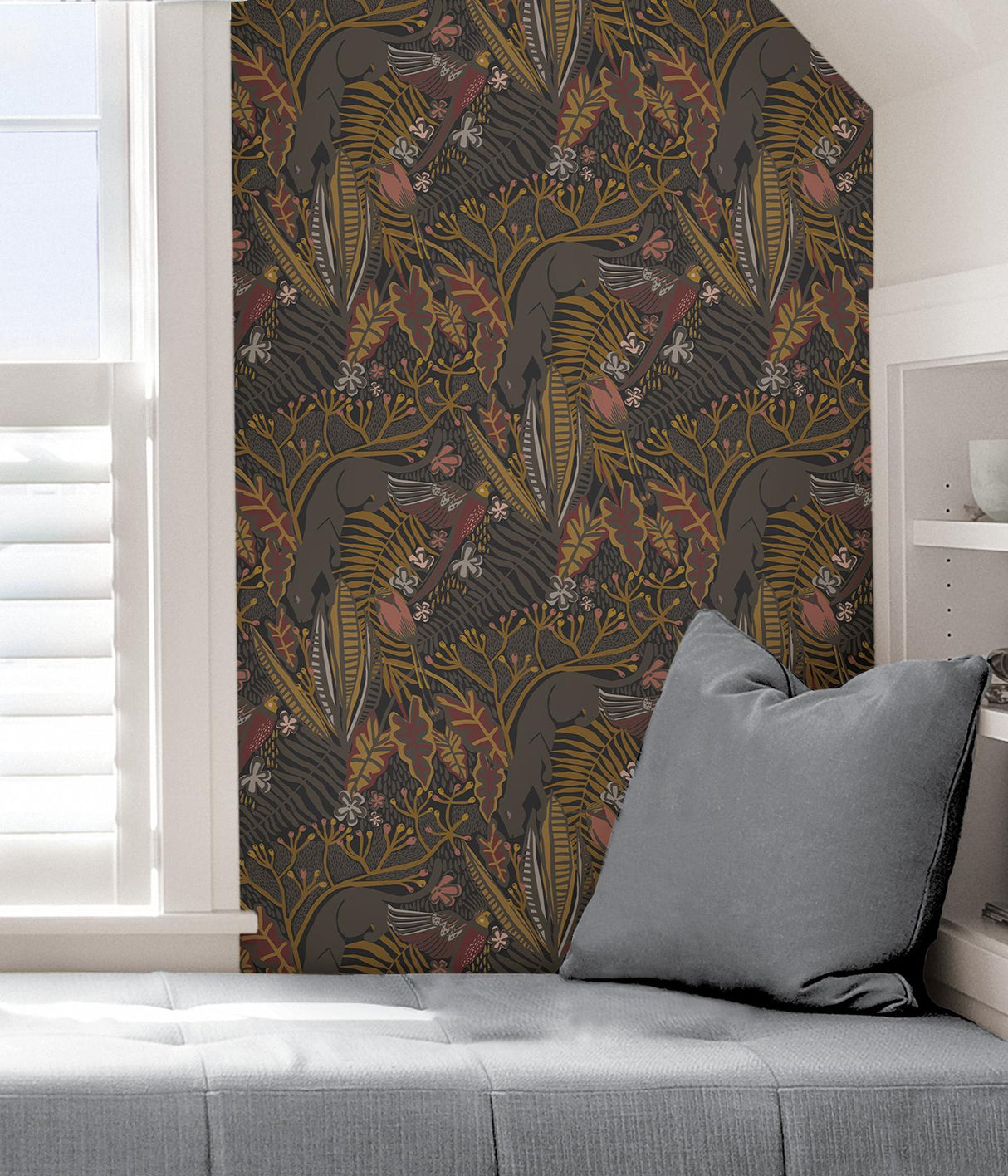 York Gold Cranberry Poise Peel & Stick Wallpaper