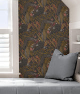 York Gold Cranberry Poise Peel & Stick Wallpaper