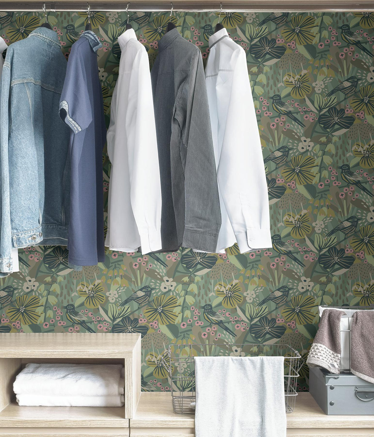 York Sage Jaybird Peel & Stick Wallpaper