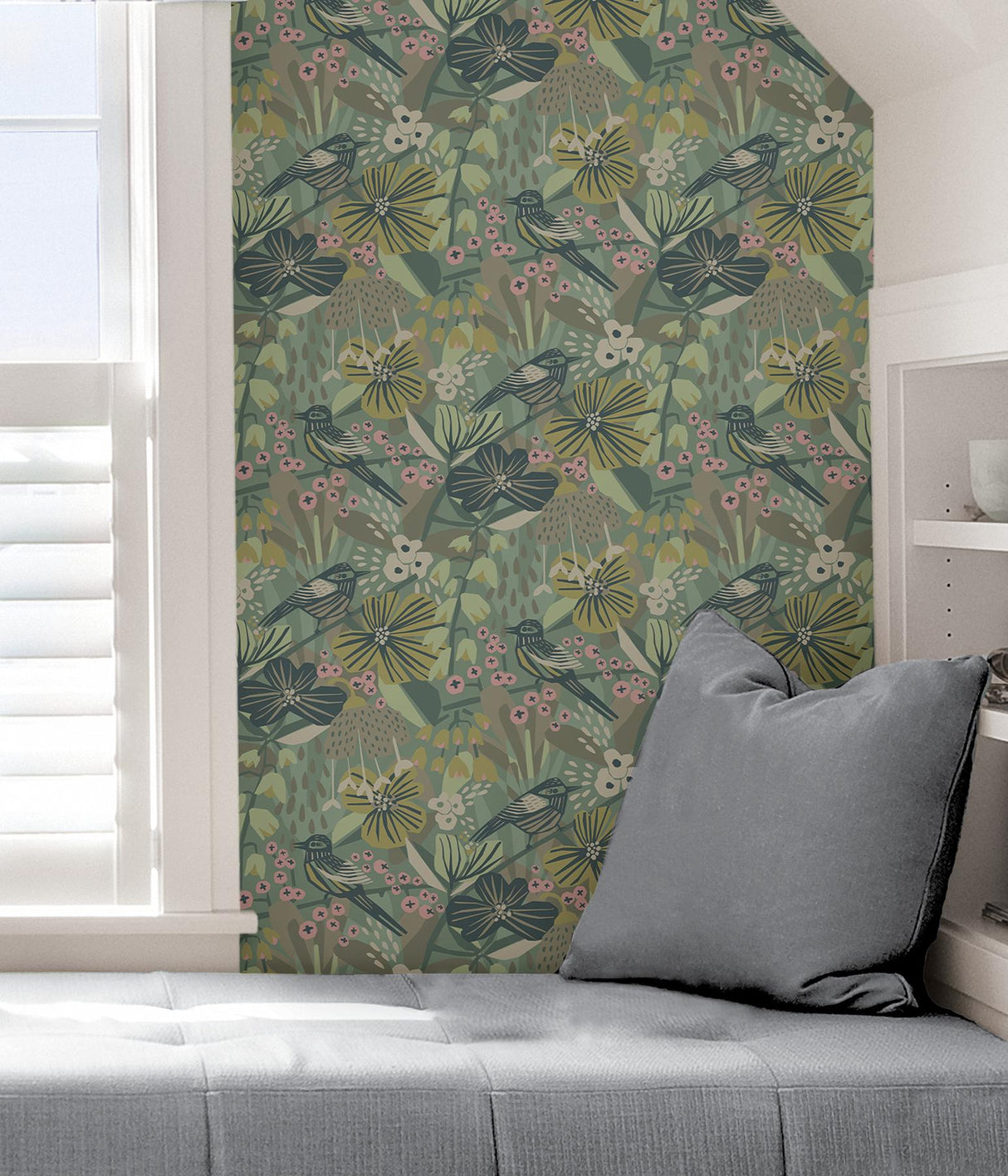 York Sage Jaybird Peel & Stick Wallpaper