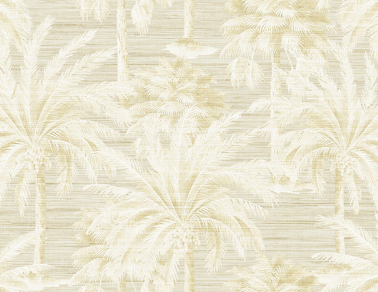 York Dream Of Palm Trees Beige Texture Wallpaper