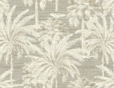 York Dream Of Palm Trees Grey Texture Wallpaper