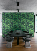York Endless Summer Dark Green Palm Wallpaper