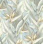 York Arcadia Blueberry Banana Leaf Wallpaper