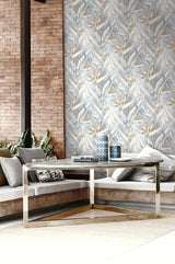 York Arcadia Blueberry Banana Leaf Wallpaper