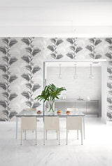 York Away On Holiday Black Palm Wallpaper