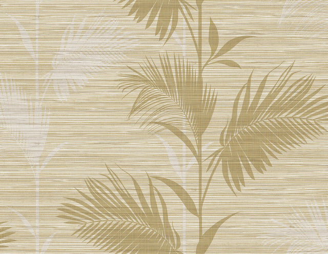 York Away On Holiday Beige Palm Wallpaper