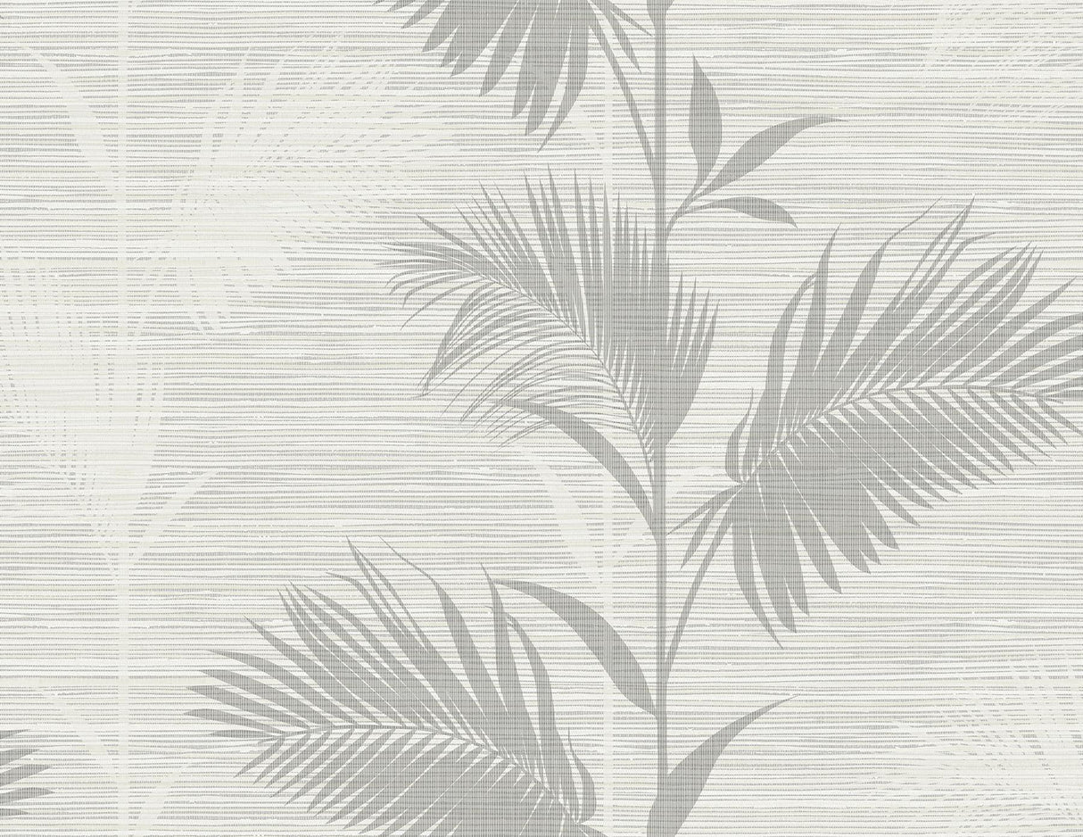 York Away On Holiday Grey Palm Wallpaper