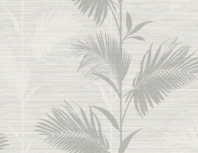 York Away On Holiday Grey Palm Wallpaper