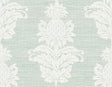 York Pineapple Grove Turquoise Damask Wallpaper