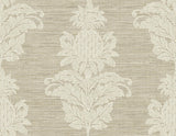 York Pineapple Grove Brown Damask Wallpaper