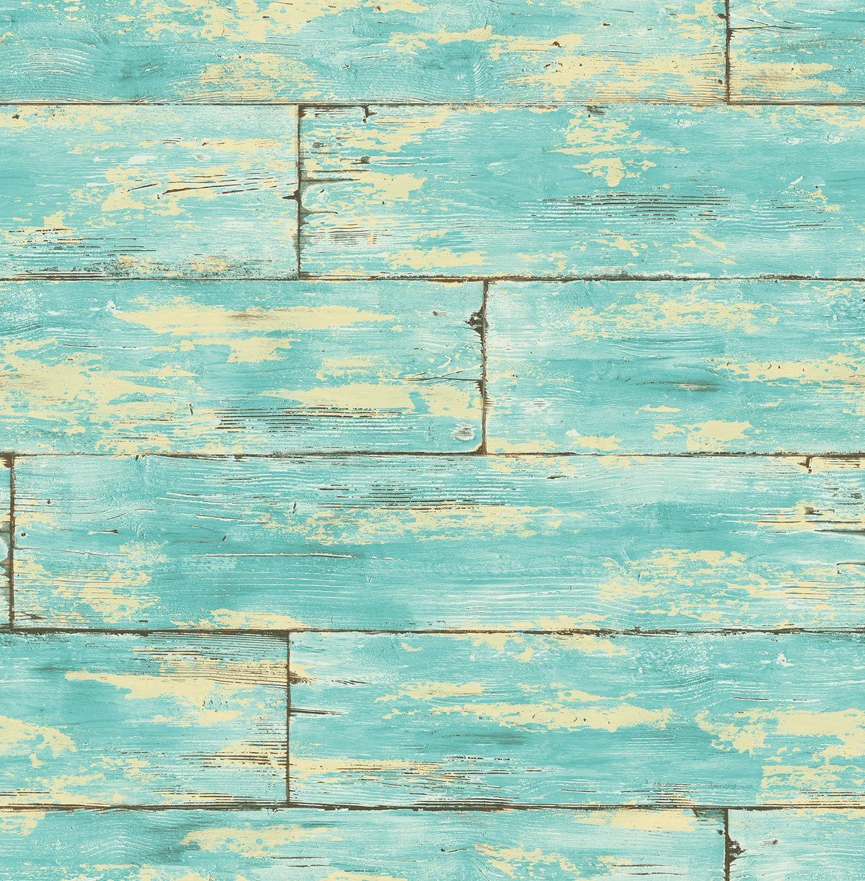 York Shipwreck Aquamarine Wood Wallpaper