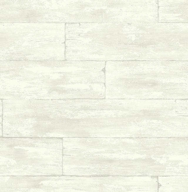 York Shipwreck White Wood Wallpaper