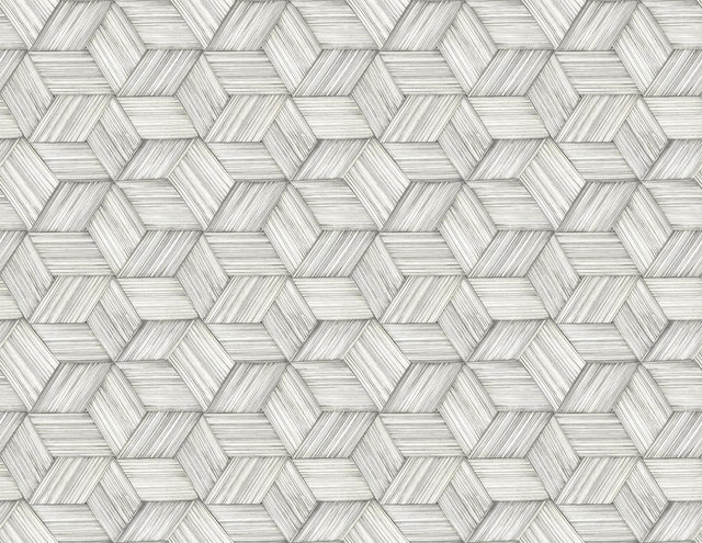York Intertwined Grey Geometric Wallpaper