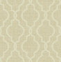 York Geometric Jute Gold Quatrefoil Wallpaper