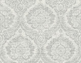 York Kauai Grey Damask Wallpaper