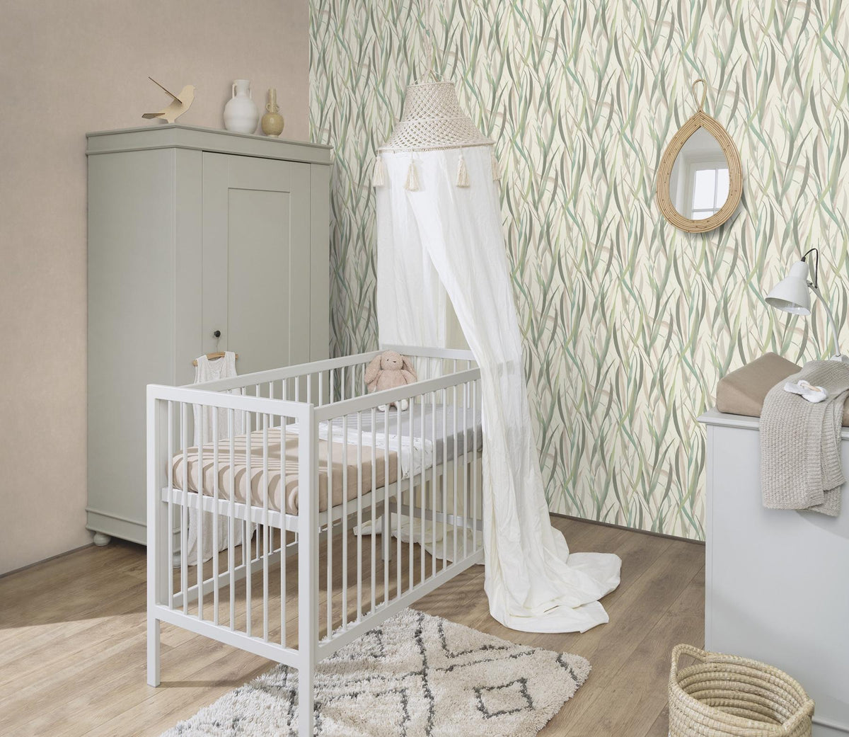 York Sway Light Green Botanical Wallpaper