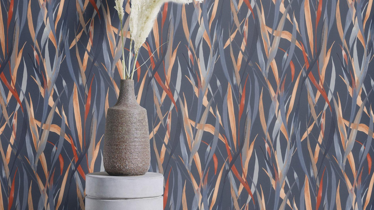 York Sway Blue Botanical Wallpaper