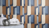 York Derain Blue Geometric Wallpaper